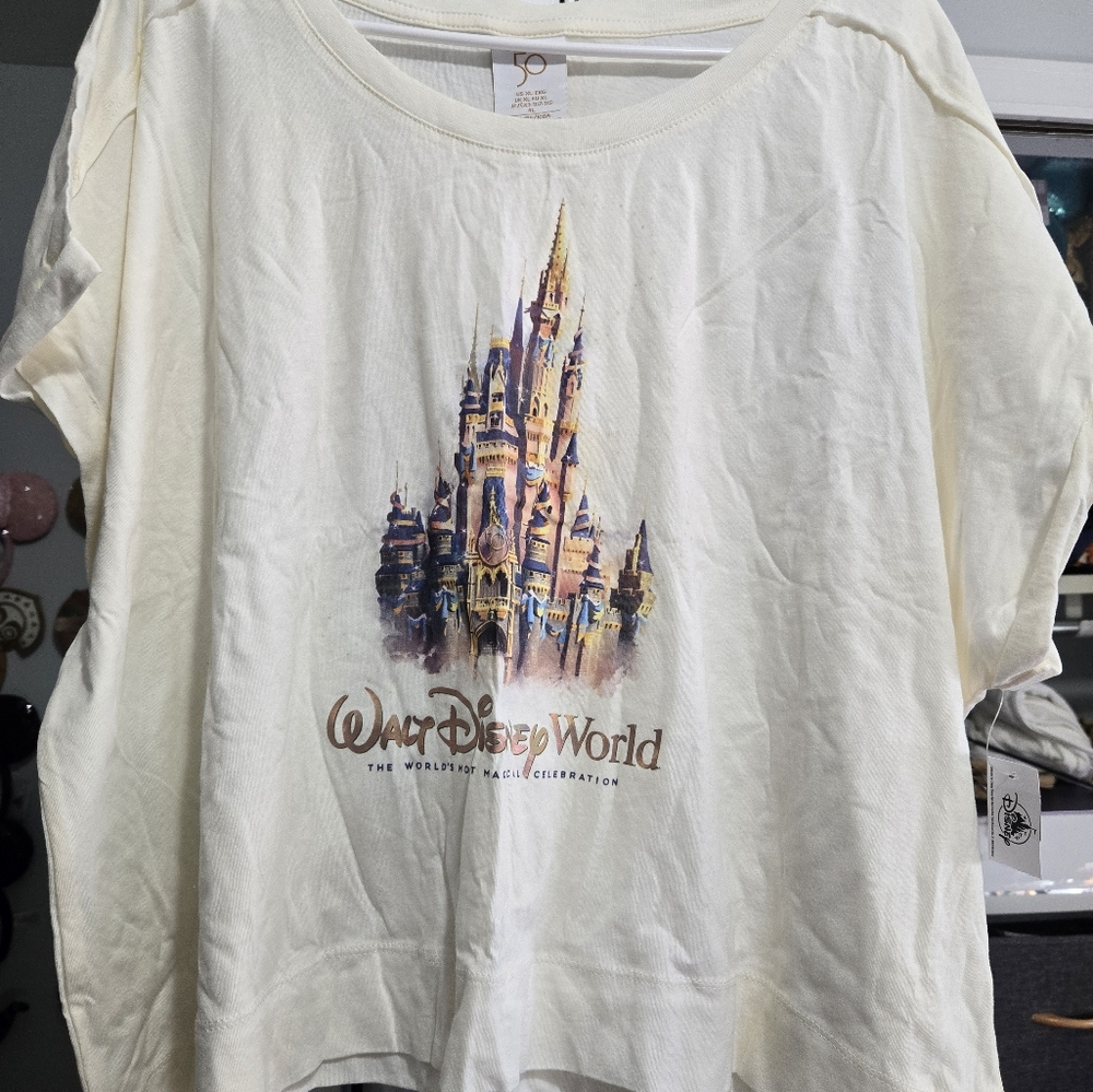 Disney World XL 50th Cropped Graphic Tee